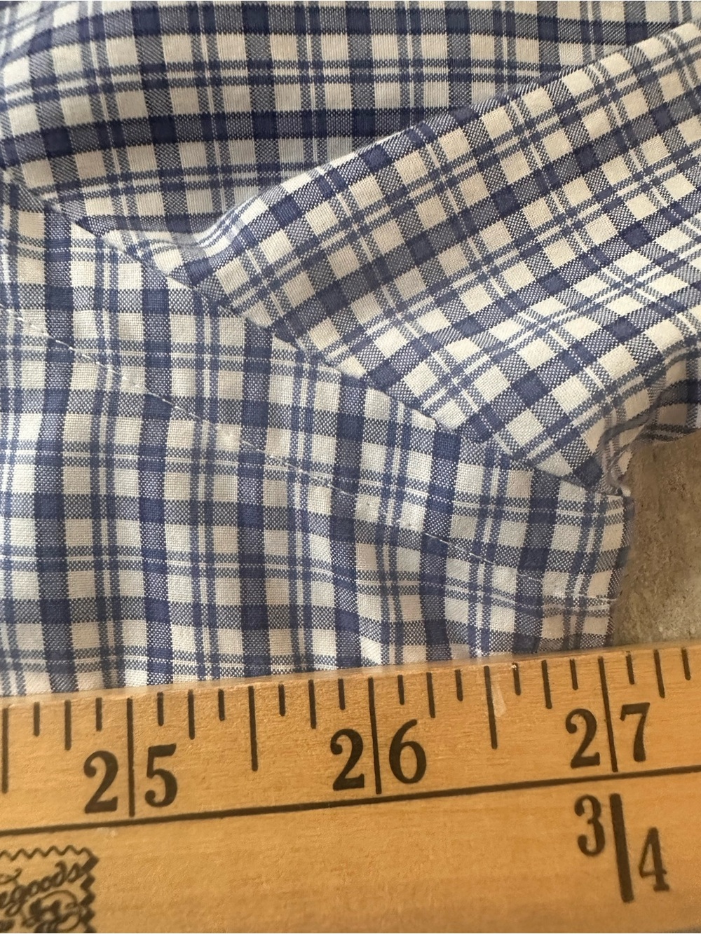 Ralph Lauren White and Blue Checked Button-Down Shirt Size XXL - Picture 7 of 7
